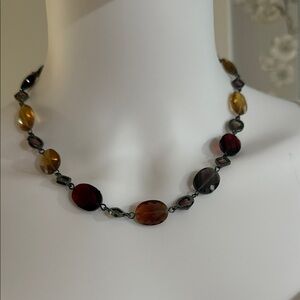 Ralph Lauren Red and Yellow Beaded Necklace